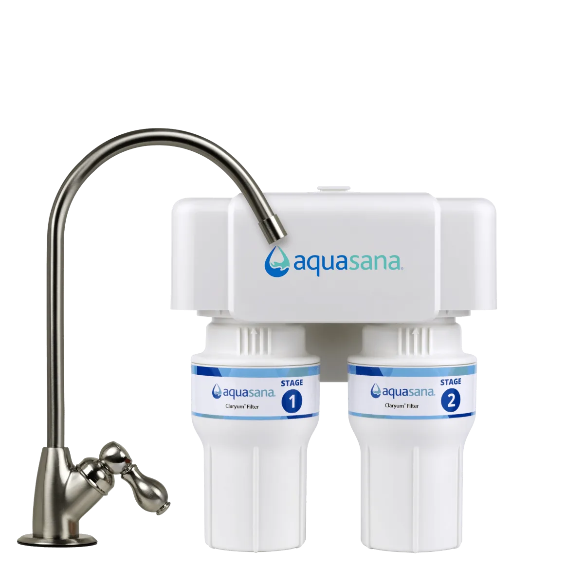 Aquasana Claryum 2-Stage Under Sink Water Filter, 500 Gallons