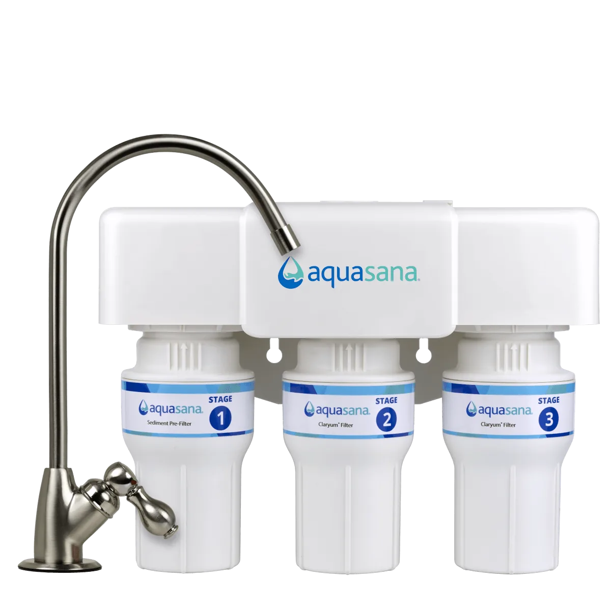 Aquasana Claryum 3-Stage Under Sink Water Filter, 600 Gallons