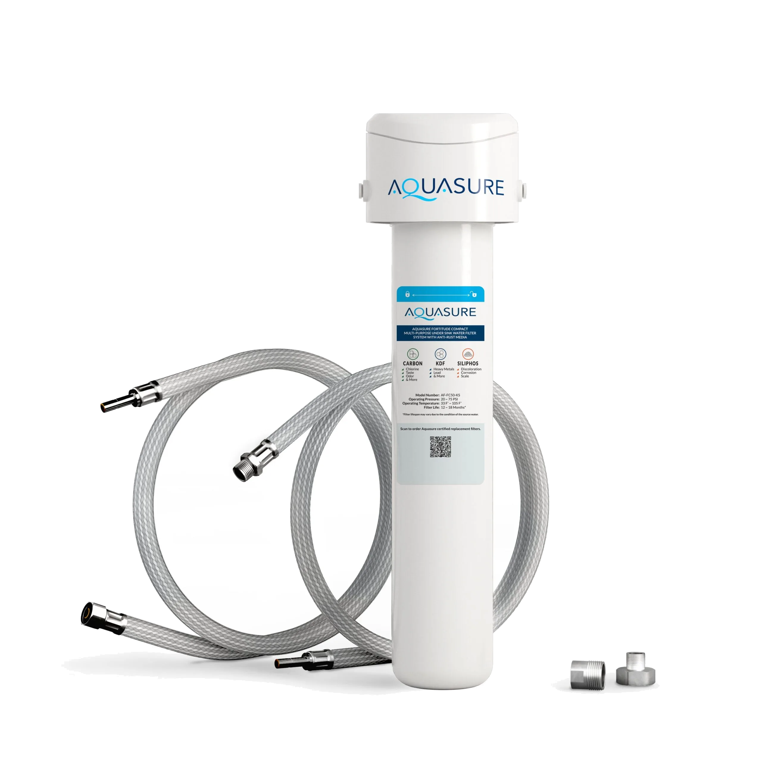 Aquasure Fortitude Compact Siliphos Under Sink Filter