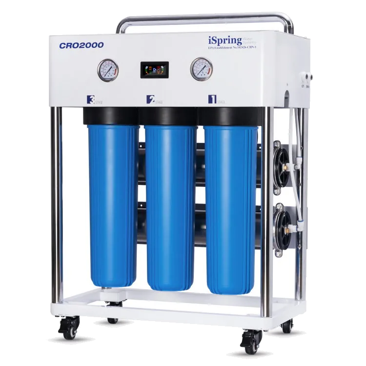 iSpring CRO2000 4-Stage Commercial Tankless Reverse Osmosis System, 2000 GPD