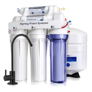 iSpring RCC7-BLK 5-Stage Reverse Osmosis System, Black Faucet, 75 GPD
