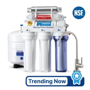 iSpring RCC7AK-UV 7-Stage Alkaline UV Reverse Osmosis System, 75 GPD
