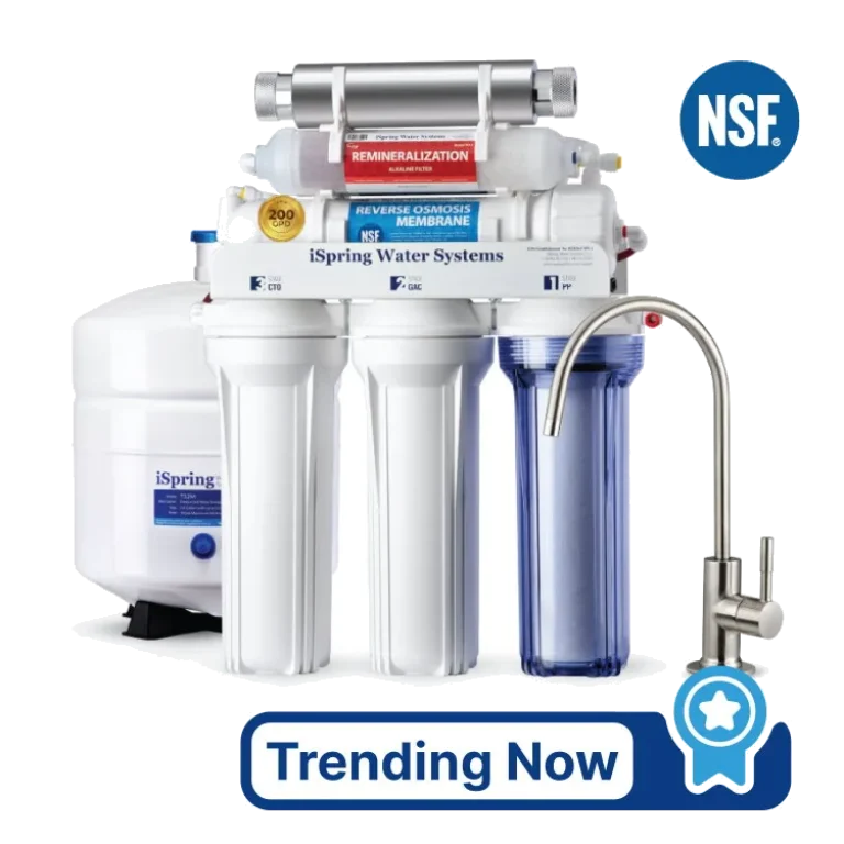 iSpring RCC7AK-UV 7-Stage Alkaline UV Reverse Osmosis System, 75 GPD