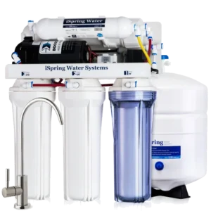 iSpring RCC7P 5-Stage Reverse Osmosis System with Booster Pump, 75 GPD