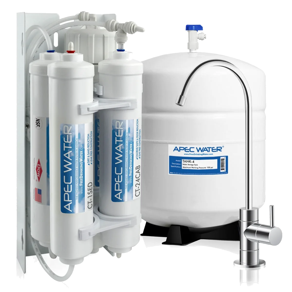 APEC Water Systems RO-QUICK90 Ultimate Compact 4-Stage 90 GPD Reverse Osmosis System