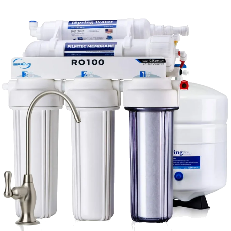 iSpring RO100 5-Stage Under-Sink Reverse Osmosis System, 100 GPD
