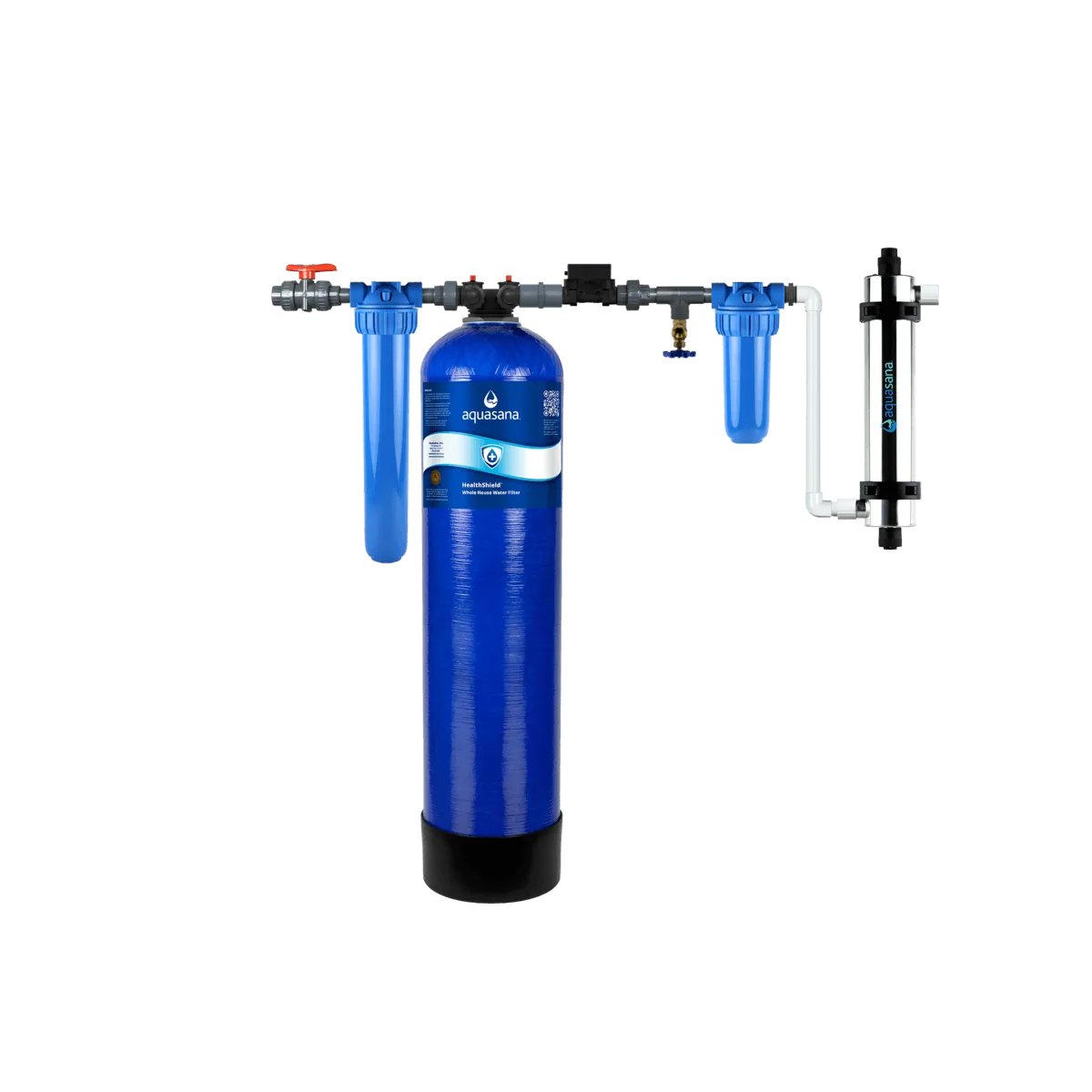 Aquasana HealthShield Whole House Water Filter with Max Flow UV, 165,000 Gallons