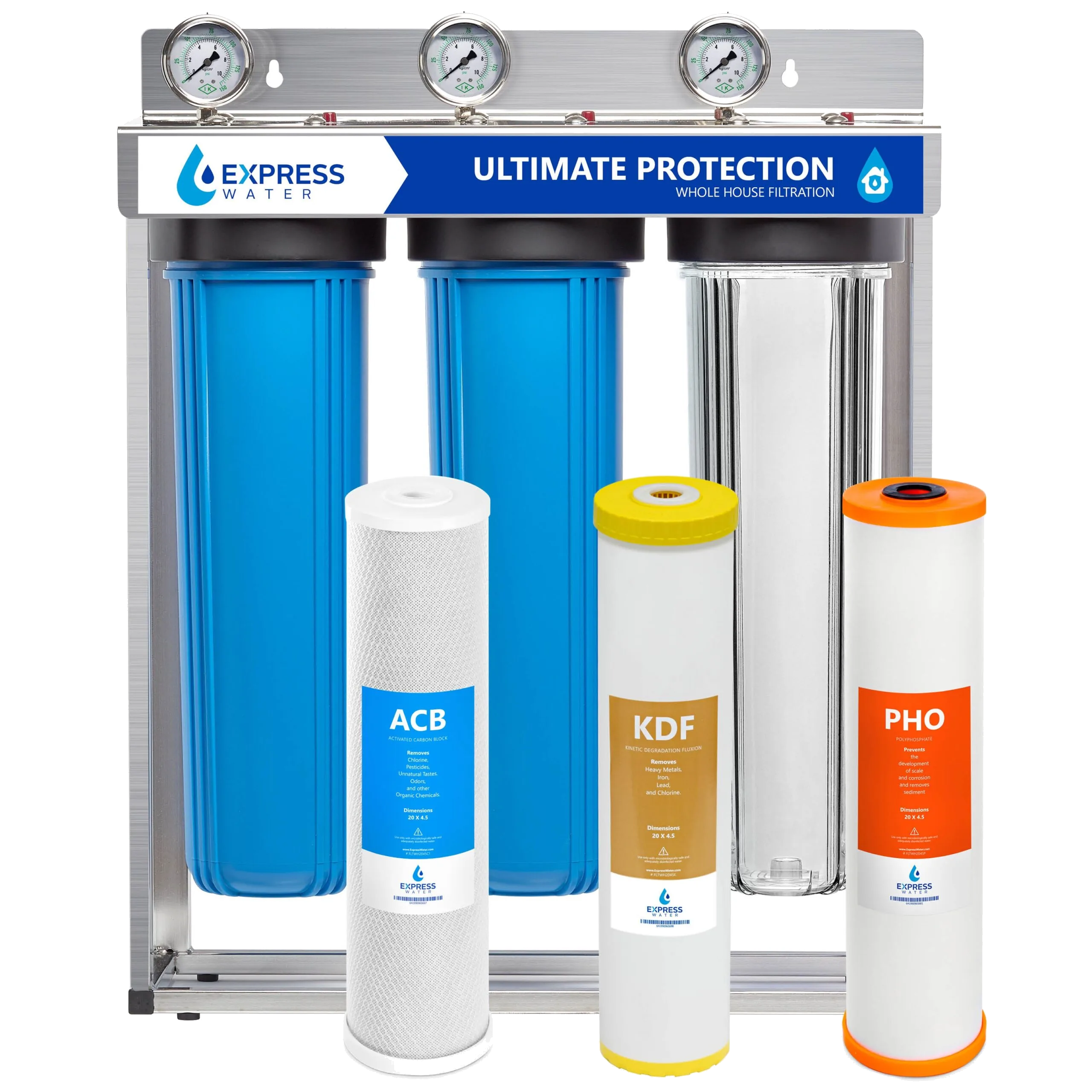 Express Water WH300SCKP 3-Stage Whole House System Ultimate Protection