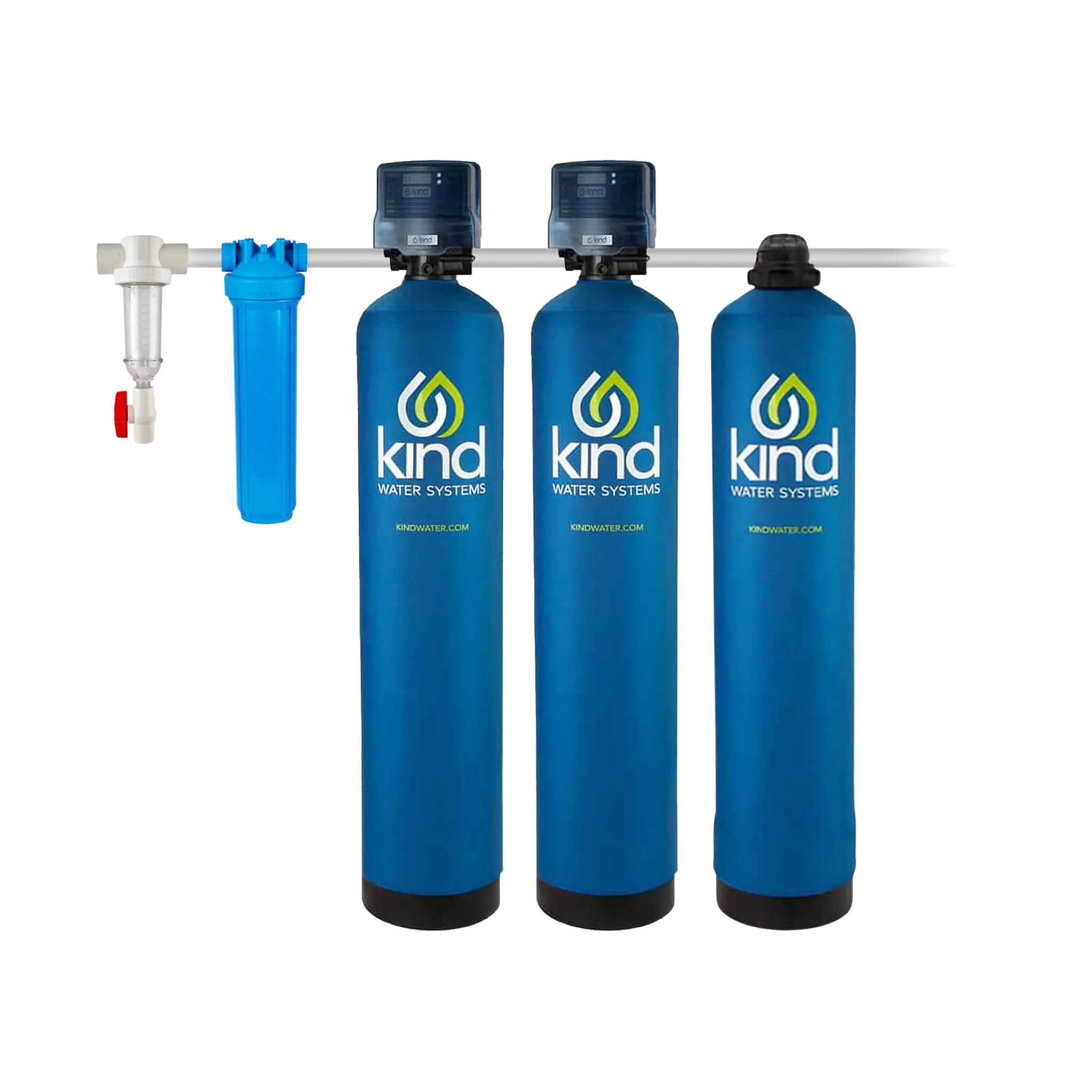 Kind Water Systems WS-7000 Whole House Iron and Carbon Filter with Salt-Free Water Softener