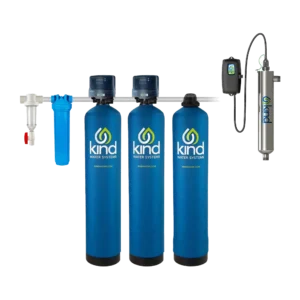 Kind Water Systems WS-7000UV Whole House Iron and Carbon Filter with Salt-Free Water Softener and UV