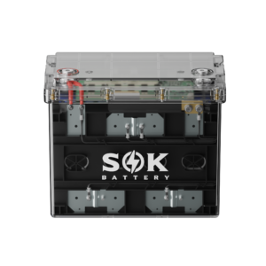 SOK 12V 100Ah Bluetooth LiFePO4 Battery, Clear IP65 Case