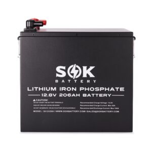 SOK 12V 206Ah Heated Bluetooth LiFePO4 Battery