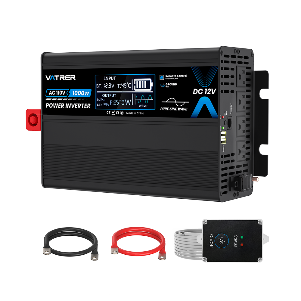 Vatrer 1000W 12V Pure Sine Wave Inverter