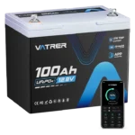 Vatrer 12V 100Ah Group 24 Bluetooth LiFePO4 Battery