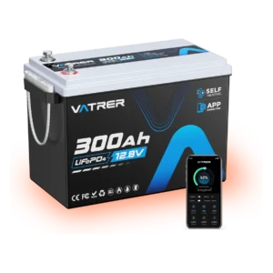 Vatrer 12V 300Ah Self-Heating LiFePO4 Battery