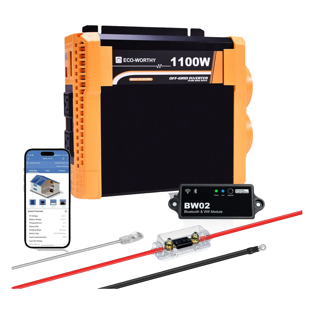 ECO-WORTHY 1100W 12V Pure Sine Wave Inverter