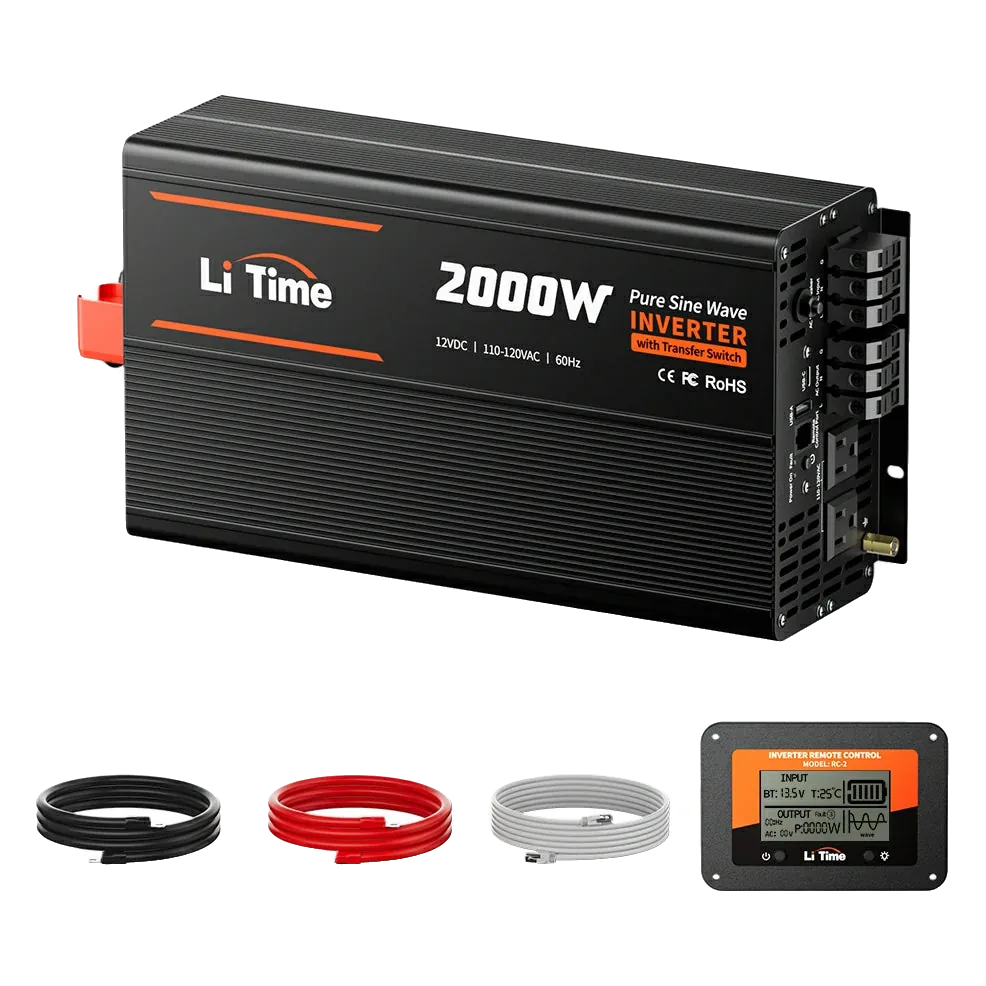 LiTime 2000W 12V Pure Sine Wave Inverter with 20ms ATS