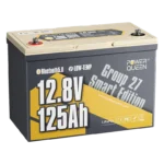 Power Queen 12V 125Ah Group 27 Smart LiFePO4 Battery