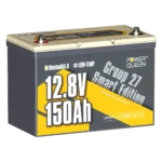 Power Queen 12V 150Ah Group 27 Bluetooth LiFePO4 Battery