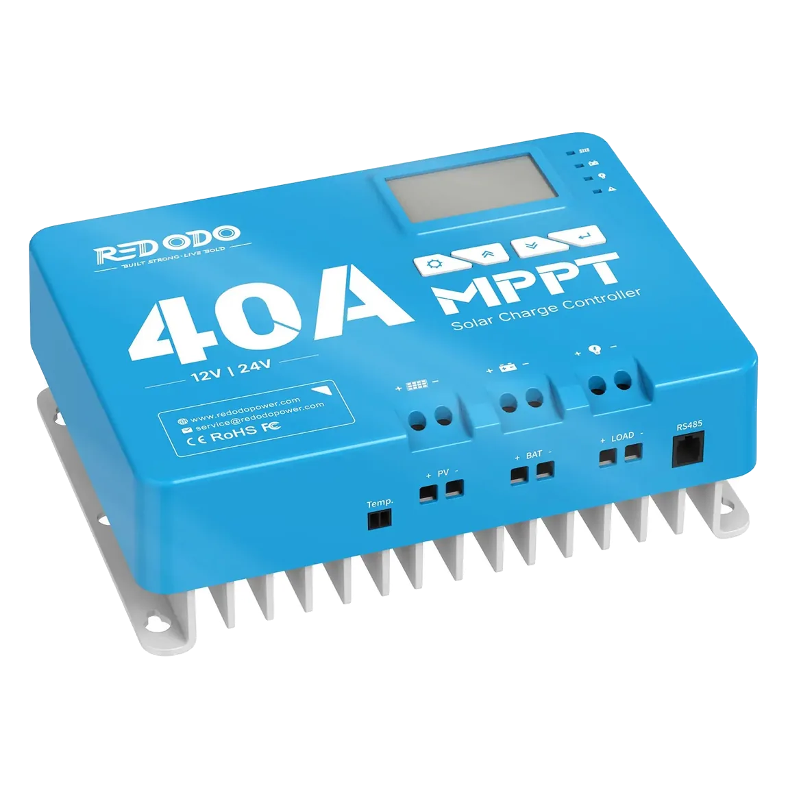 Redodo 12/24V 40A MPPT Solar Charge Controller with Built-In Bluetooth