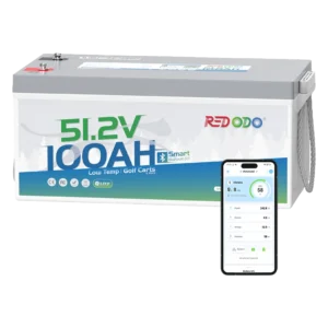 Redodo 48V (51.2V) 100Ah Bluetooth LiFePO4 Solar Battery