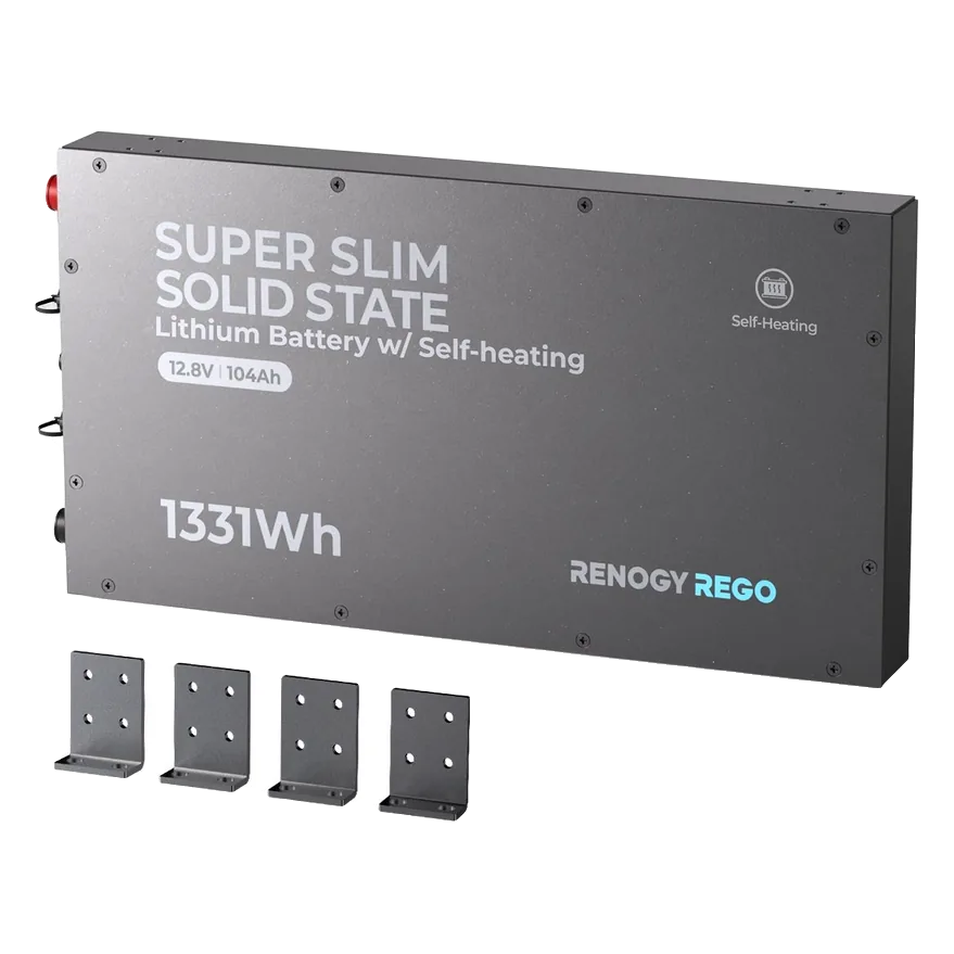 Renogy REGO 12V 104Ah Super Slim Self-Heating LiFePO4 Battery