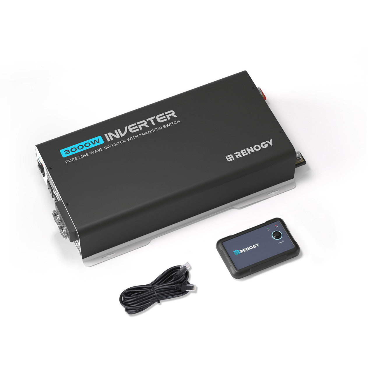 Renogy 3000W 12V Pure Sine Wave Inverter with UPS Transfer Switch and Bluetooth