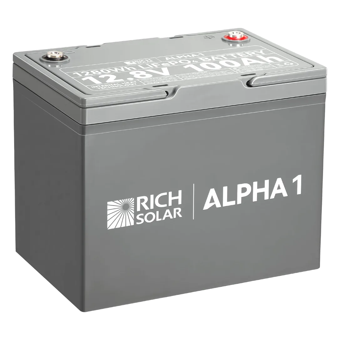 Rich Solar ALPHA 1 12V 100Ah Heated Bluetooth LiFePO4 Battery