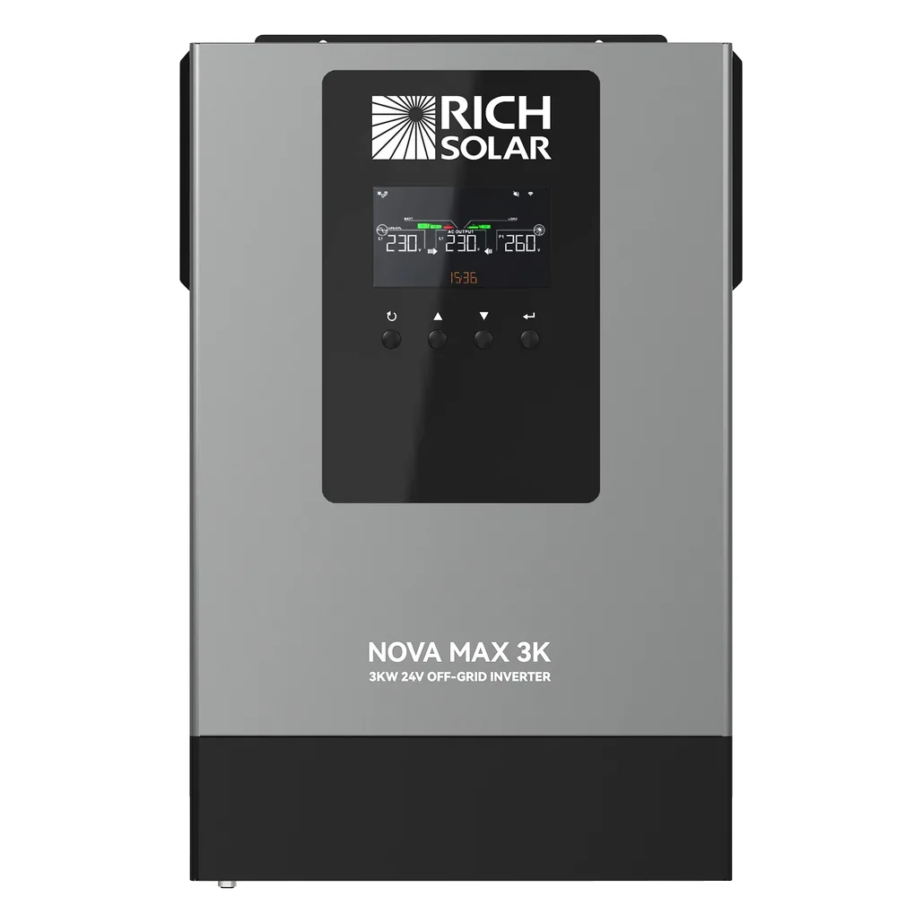 Rich Solar NOVA MAX 3K 2026 24V 3000W Off-Grid Hybrid Inverter Charger