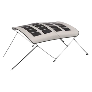 BougeRV 200W N-Type Solar Bimini Top for Boats, 3-Bow