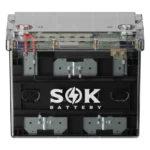 SOK 12V 100Ah Bluetooth LiFePO4 Battery, Clear IP65 Case