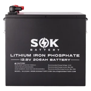 SOK 12V 206Ah Heated Bluetooth LiFePO4 Battery