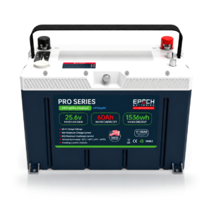 Epoch 24V 60Ah Pro Series Heated LiFePO4 Battery