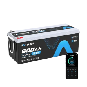 Vatrer 12V 600Ah Bluetooth LiFePO4 Battery