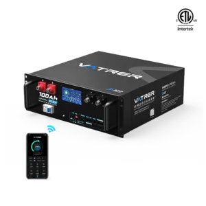 Vatrer 48V 100Ah WiFi Server Rack LiFePO4 Battery