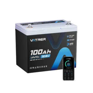 Vatrer 12V 100Ah Group 24 Bluetooth LiFePO4 Battery